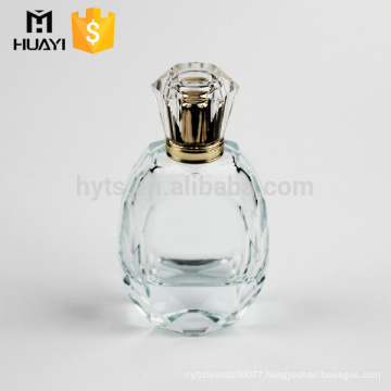 Popular Design hand-polishing empty 50ml crystal perfume bottle